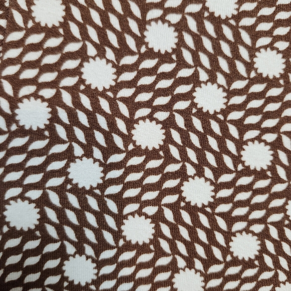 ANN TAYLOR Brown and White Polka Dot Patterned Women's Knit Top 3/4 Sleeve SZ XS - Picture 5 of 6